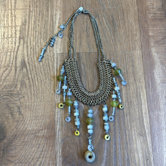 Handmade Necklace 1800’s Uranium Glass Beads Hebron Beads from 1700’s Agate - Picture 4 of 5